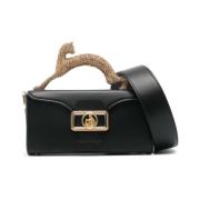 Zwarte Leren Sieraden Top Handvat Tas Lanvin , Black , Dames