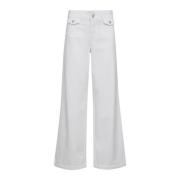 Witte Jeans met 70's Geïnspireerde Stijl MOS Mosh , White , Dames