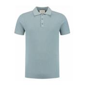 Gebreide Polo SS Regular Fit Pure Path , Blue , Heren