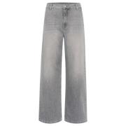 Hoge Wijde Jeans TusaMW Stijl My Essential Wardrobe , Gray , Dames