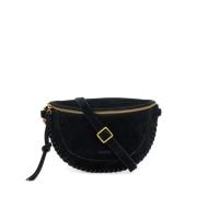 Zwarte Suède Bum Bag met Verstelbare Band Isabel Marant , Black , Dame...