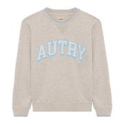 Gestreepte Crewneck Trui Grijs Autry , Gray , Heren