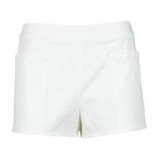 Katoen Elastaan Shorts Max Mara , White , Dames