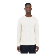 Heren Witte Crewneck Trui Tommy Hilfiger , White , Heren