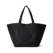 Zwarte Logo In reliëf Stropdas Sluiting Tas Alexander Wang , Black , D...