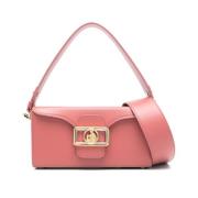 Koraalroze Foldover Top Tas Lanvin , Pink , Dames