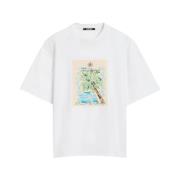 Witte Crew Neck T-shirt Jacquemus , White , Heren