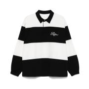 Witte Polo Sweater met Geborduurd Logo Frame , Black , Heren