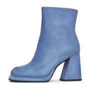 Casual Block Heel Ankle Boots - Blue Cesare Gaspari , Blue , Dames