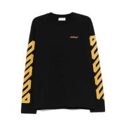 Zwart Logo Print Crew Neck T-shirt Off White , Black , Heren