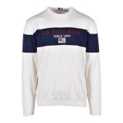 Katoen Kasjmier Gebreide Trui U.s. Polo Assn. , White , Heren