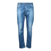 Grijze Jeans met Katoen en Elastaan Daniele Alessandrini , Blue , Here...