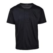 Serafino T-shirt in polyester katoen mix Daniele Alessandrini , Black ...