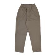 Relaxed Fit Katoenen Lange Broek Usual , Brown , Heren