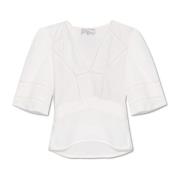 Korte mouw top Florise Munthe , White , Dames