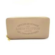 Pre-owned Leather wallets Louis Vuitton Vintage , Beige , Dames