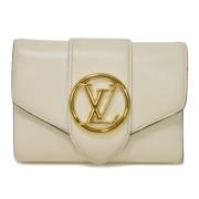 Pre-owned Leather wallets Louis Vuitton Vintage , White , Dames