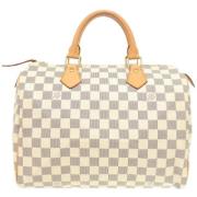 Pre-owned Canvas louis-vuitton-bags Louis Vuitton Vintage , White , Da...