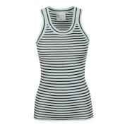 Geribbeld Merinos Tank Top Forte Forte , White , Dames