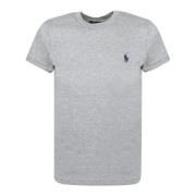 Grijze Logo Geborduurde Katoenen T-shirt Polo Ralph Lauren , Gray , Da...