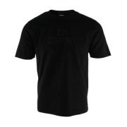 Zwarte Katoenen Heren T-shirt C.p. Company , Black , Heren