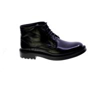 Zwarte leren veterschoenen Exton , Black , Heren