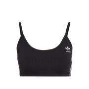 Katoenen tanktop slim fit Adidas Originals , Black , Dames