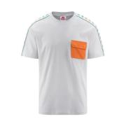 Heren Jersey T-shirt met Logo Print Kappa , Gray , Heren