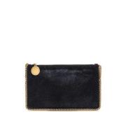 Zwarte Schoudertas met Kettingrand Stella McCartney , Black , Dames