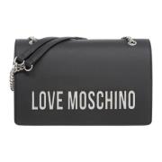 Schoudertas met Verstelbare Band en Magneetsluiting Love Moschino , Bl...