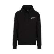 Katoenen Logo Series Hoodie Emporio Armani EA7 , Black , Heren