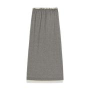 Grijze Jersey Gerimpelde Rok Jil Sander , Gray , Dames