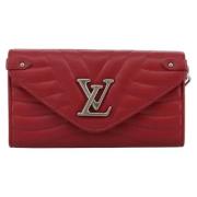 Pre-owned Leather wallets Louis Vuitton Vintage , Red , Dames