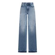 Indigo Lyocell Wijde Pijp Jeans Dondup , Blue , Dames