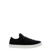 Zwarte Lage Sneakers met Logo Patch Stone Island , Black , Heren