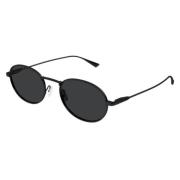 Retro Ovale Zonnebril in Zwart Saint Laurent , Black , Unisex