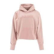 Logo Sweatshirt met Slouchy Hood Maison Margiela , Pink , Dames