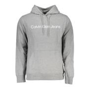 Grijze hoodie met centrale zak en logoprint Calvin Klein , Gray , Here...