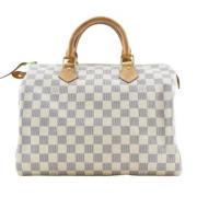 Pre-owned Canvas handbags Louis Vuitton Vintage , White , Dames