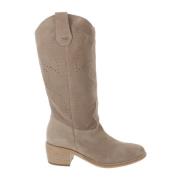 Leren Dameslaarzen Schoonheid Kwaliteit Nerogiardini , Beige , Dames