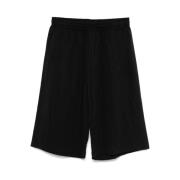 Zwarte Trekkoord Elastische Taille Shorts Y-3 , Black , Dames