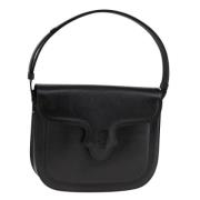 Pre-owned Leather shoulder-bags Saint Laurent Vintage , Black , Dames