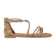 Gestreepte Rits Sandalen Alviero Martini 1a Classe , Beige , Dames