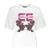 Stijlvolle Logo Print T-shirt Cavalli Class , White , Dames