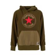 Katoenen hoodie met contrastinzetten Converse , Green , Heren