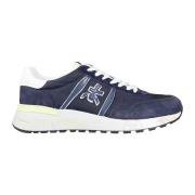 Zwarte suède en stoffen sneakers Premiata , Blue , Heren