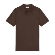 Katoenen Jersey Poloshirt Demitasse Nn07 , Brown , Heren