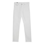 Slim Fit Denim Jeans Ermenegildo Zegna , White , Heren