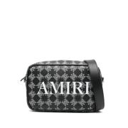 Zwarte Schoudertas met Logoprint Amiri , Black , Heren