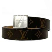 Pre-owned Canvas belts Louis Vuitton Vintage , Brown , Dames